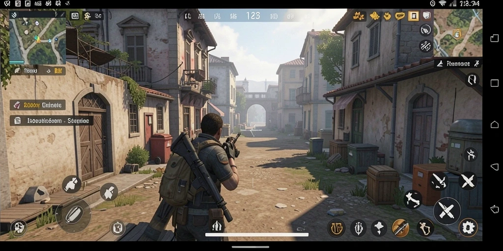 Berinteraksi dengan pemain lain dalam mode multiplayer.