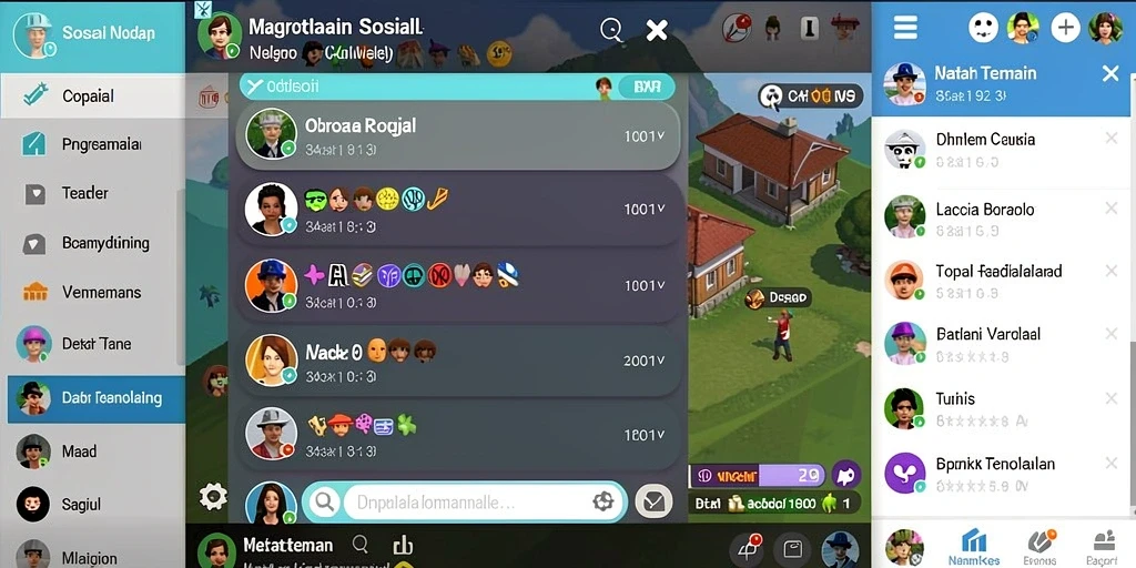 Fitur interaksi sosial yang unik dan menyenangkan.